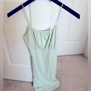 Tight fitted, light green, mini dress